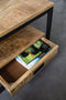 Salontafel Bijzettafel Industrieel Design | Mangohout en Staal | 60x60x45