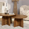 Salontafel - Bijzettafel - Salontafel - Rond Ø70cm - Naturel Mangohout - 70x70x40cm - Starfurn - Duurzaam