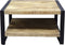 Salontafel Britt met onderplank mangohout 80x80 cm - Naturel