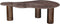 Salontafel - Bruin - Marmer - Houten Poten - 129x70x39 cm