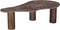 Salontafel - Bruin - Marmer - Houten Poten - 129x70x39 cm