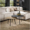 Salontafel Burlington set van 2 rond metallic - zwart/brass