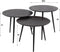 Salontafel Calgary set van 3 rond metallic - Grijs