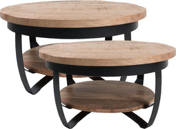 Salontafel Cilamon Hout - Set van 2