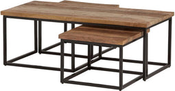 Salontafel Cuba set van 3 mangohout - naturel