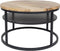 Salontafel Delhi - Rond - 70 cm - Mangohout - Metaal