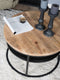 Salontafel Delhi - Rond - 70 cm - Mangohout - Metaal