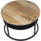 Salontafel Delhi - Rond - 70 cm - Mangohout - Metaal