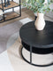 Salontafel Delhi Zwart Mangohout Rond 43 x ø70 cm