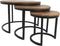 Salontafel District - ø67xø51xø35 cm - Rustiek mangohout/ijzer - Set van 3