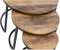 Salontafel District - ø67xø51xø35 cm - Rustiek mangohout/ijzer - Set van 3
