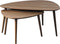 Salontafel Driehoekig Donkerbruin - Eikenhout - Set van 2 - House Nordic