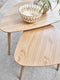 Salontafel Driehoekig Naturel - Eikenhout - Set van 2 - House Nordic