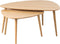 Salontafel Driehoekig Naturel - Eikenhout - Set van 2 - House Nordic