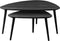 Salontafel Driehoekig Zwart - Eikenhout - Set van 2 - House Nordic