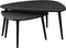 Salontafel Driehoekig Zwart - Eikenhout - Set van 2 - House Nordic