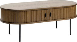 Salontafel Eikenhout Donkerbruin - 120x60x45cm - Tafel Nola - Giga Living