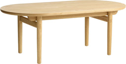 Salontafel Eikenhout Naturel - 70x130cm - Ovaal - Tafel Carno - Giga Living