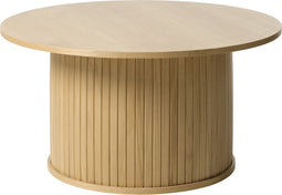Salontafel Eikenhout Naturel - 90x90x45cm - Rond - Tafel Nola - Giga Living