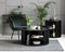 Salontafel Eikenhout Zwart - 85x85x45cm - Rond - Tafel Siena - Giga Living