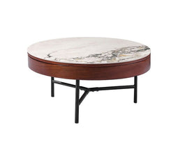 Salontafel Emerald rond met opbergvak 80 cm