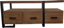 Salontafel Erna met 3 lades - Teak - 120 cm