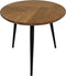 Salontafel Fishbone - 45x45x39 - Naturel/zwart - Eiken/metaal
