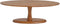 Salontafel Flare 140 cm ovaal - Bruin