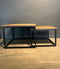 Salontafel industrieel - bijzettafels - salontafel set - 60 en 50 cm