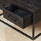 Salontafel industrieel - Salontafel Milan - salontafel zwart 80 x 80 cm