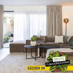 Salontafel Isa - ronde salontafels - salontafel zwart - set van 2 salontafels