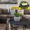 Salontafel Isa - ronde salontafels - salontafel zwart - set van 2 salontafels