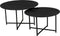 Salontafel Isa - ronde salontafels - salontafel zwart - set van 2 salontafels