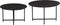 Salontafel Isa - ronde salontafels - salontafel zwart - set van 2 salontafels