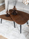 Salontafel Jamal - Espresso Mangohout - Set van 2