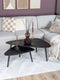 Salontafel Jamal - Zwart Mangohout - Set van 2