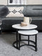 Salontafel Jasmin Marmer - Set van 3 - Wit/Zwart