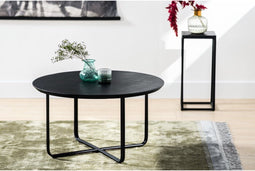 Salontafel Kjeld rond 75 cm - zwart | BY-OLAF