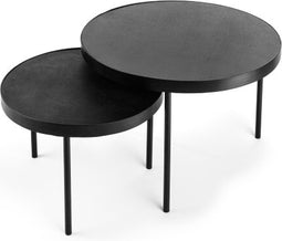 Salontafel Leif rond set van 2 - Zwart | BY-OLAF