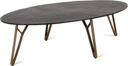 Salontafel Luna ovaal metaal 140x80 cm - Zwart