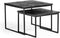 Salontafel Malaga set van 2 Teakhout - zwart | BY-OLAF