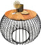 Salontafel Mangohout - Bijzettafel - Salontafel Rond - Industrieel - 80 x 80 x 51 cm