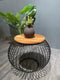 Salontafel Mangohout - Bijzettafel - Salontafel Rond - Industrieel - 65 x 65 x 51 cm