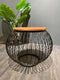 Salontafel Mangohout - Bijzettafel - Salontafel Rond - Industrieel - 65 x 65 x 51 cm
