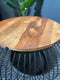 Salontafel Mangohout - Bijzettafel - Salontafel Rond - Industrieel - 65 x 65 x 51 cm