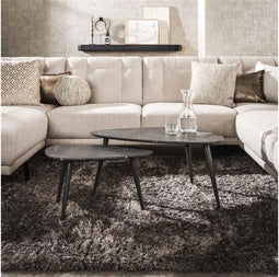 Salontafel Marquina set van 2 niervormig - marmerlook