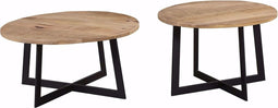 Salontafel Mees set van 2 - salontafels industrieel - ronde salontafels