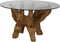 Salontafel met glasplaat - oud teak wortelhout