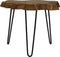 Salontafel met hairpin poten - ijzer/teak