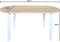 Salontafel - metaal hout - 90 x 50 cm - wit lichtbruin